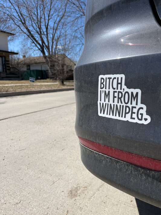 Bitch, I'm From Winnipeg Bumper Sticker