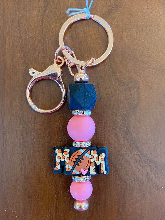 Football "Mom" Keychain