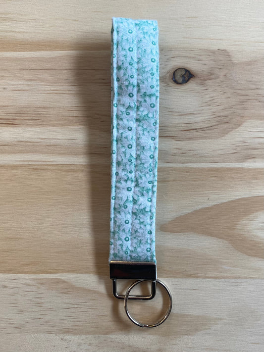 Mint Green Floral Wristlet
