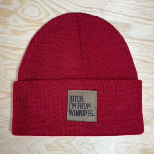 BIFW Toque | Chestnut on Maroon