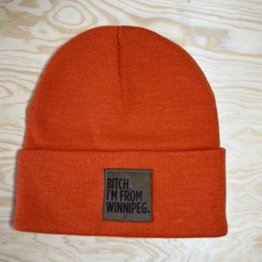 BIFW Toque | Chestnut on Orange