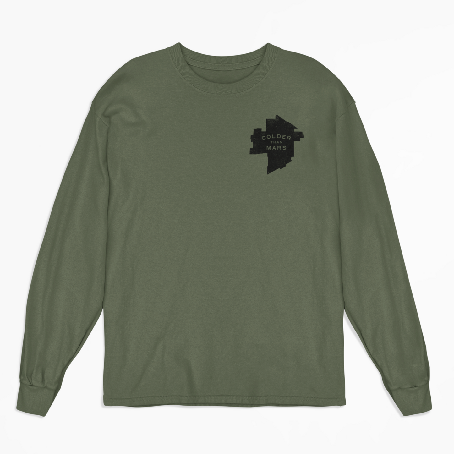 Colder Than Mars Long Sleeved Tee | Military Green