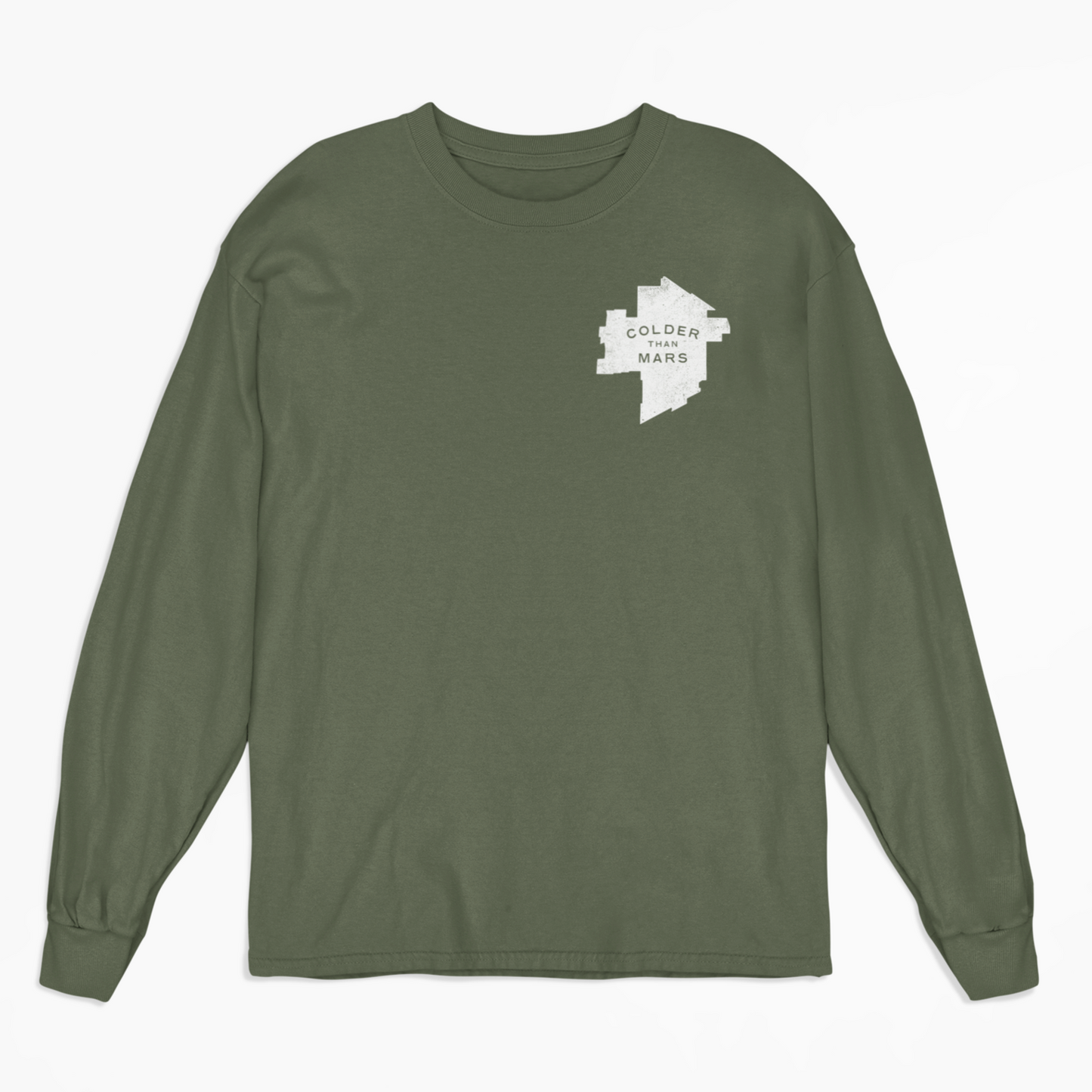 Colder Than Mars Long Sleeved Tee | Military Green