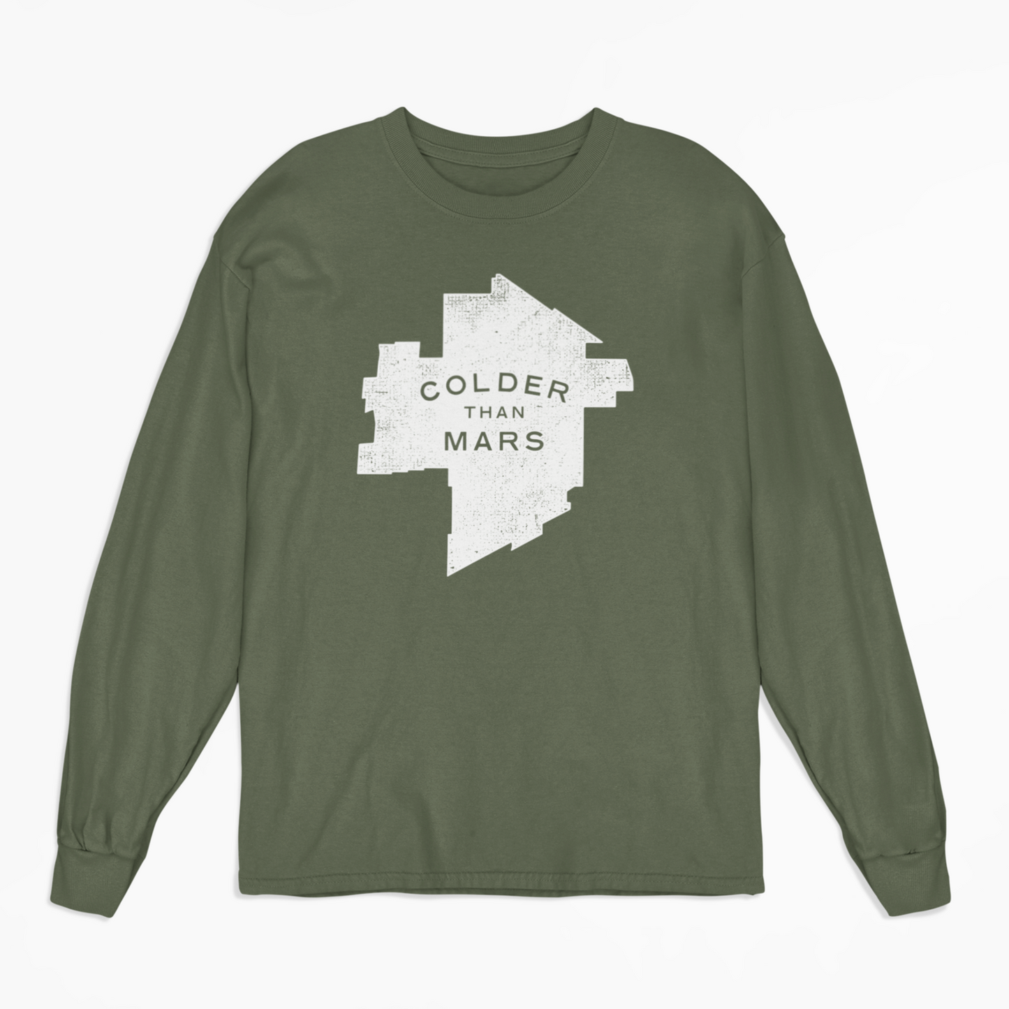 Colder Than Mars Long Sleeved Tee | Military Green
