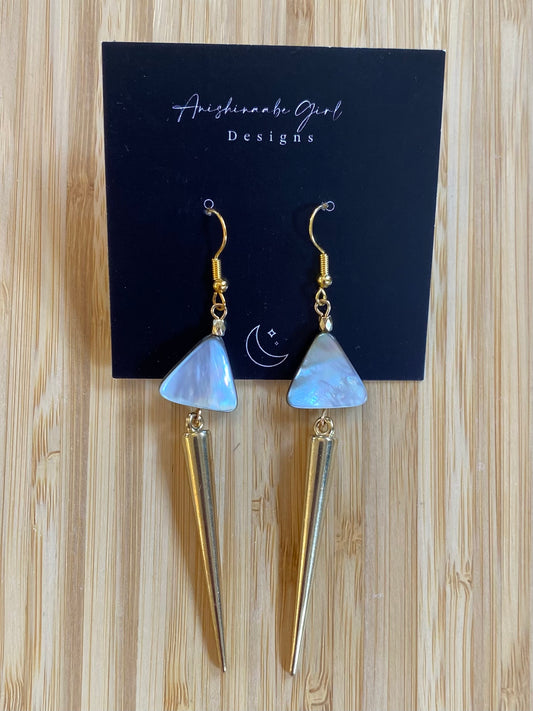 Triangle Shell Spike Earrings
