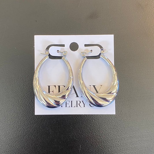 Oval Hoop Earrings