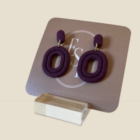 Oval Dangle Earrings | Mulberry
