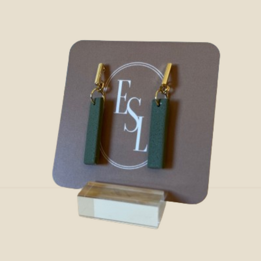 Rectangle Dangles Earrings | Olive