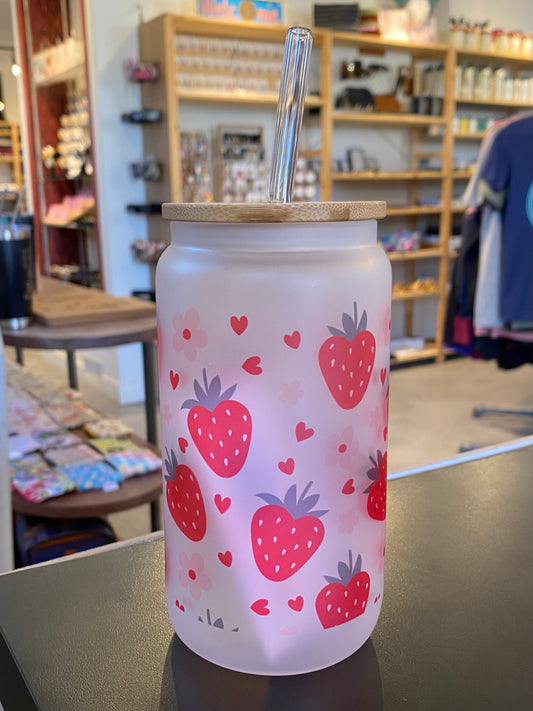 Strawberry Glass Tumbler