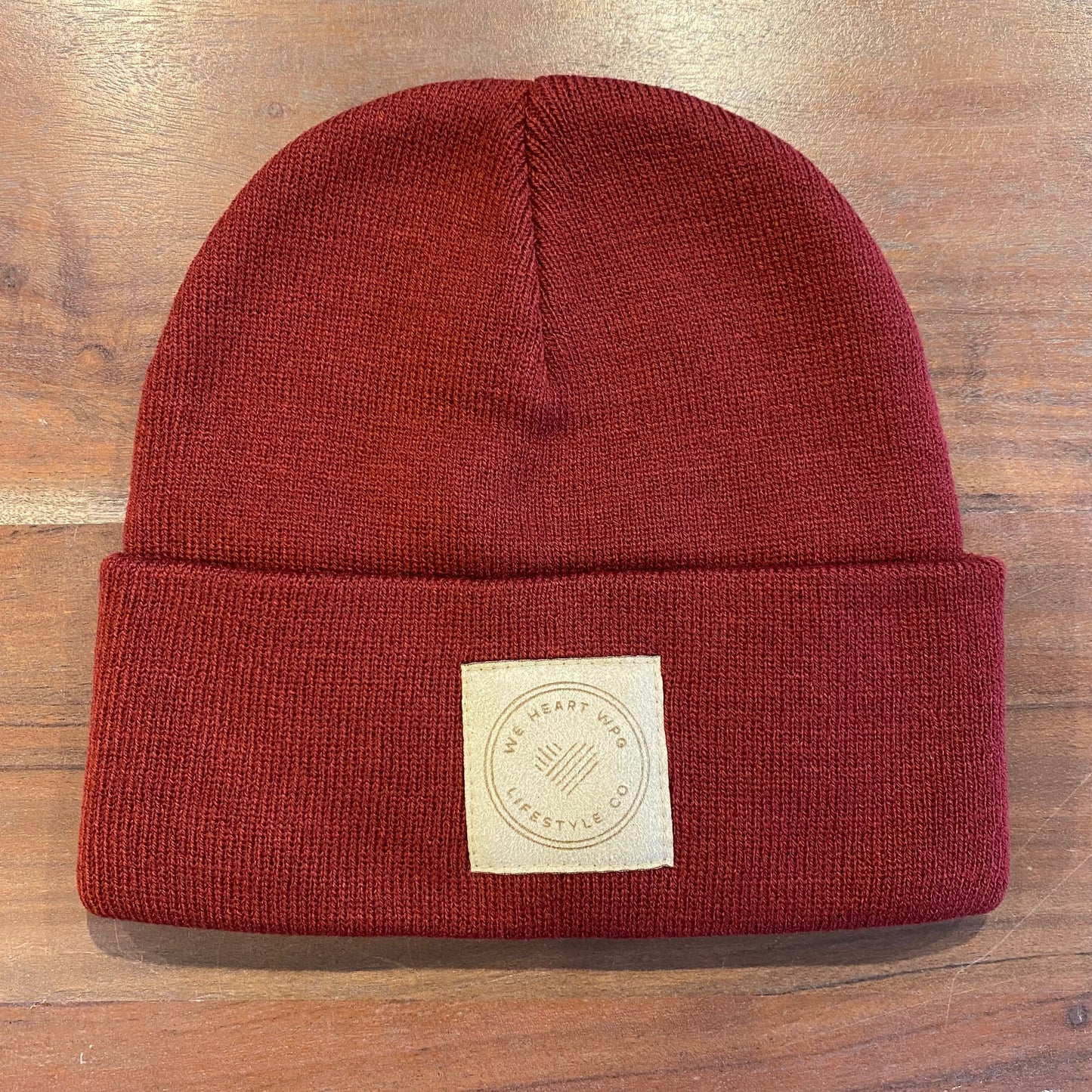 WHW Lifestyle Toque | Natural on Maroon