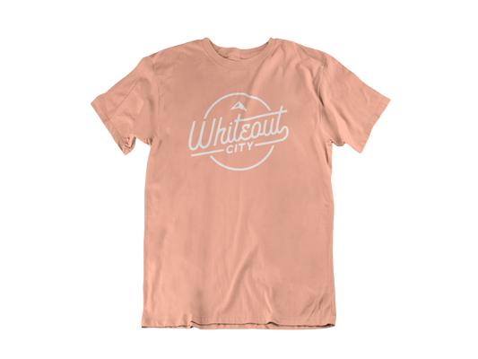 Whiteout City Classic Tee | White on Salmon