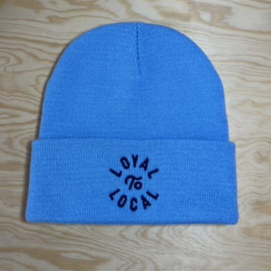 Loyal to Local Toque | Navy on Powder Blue