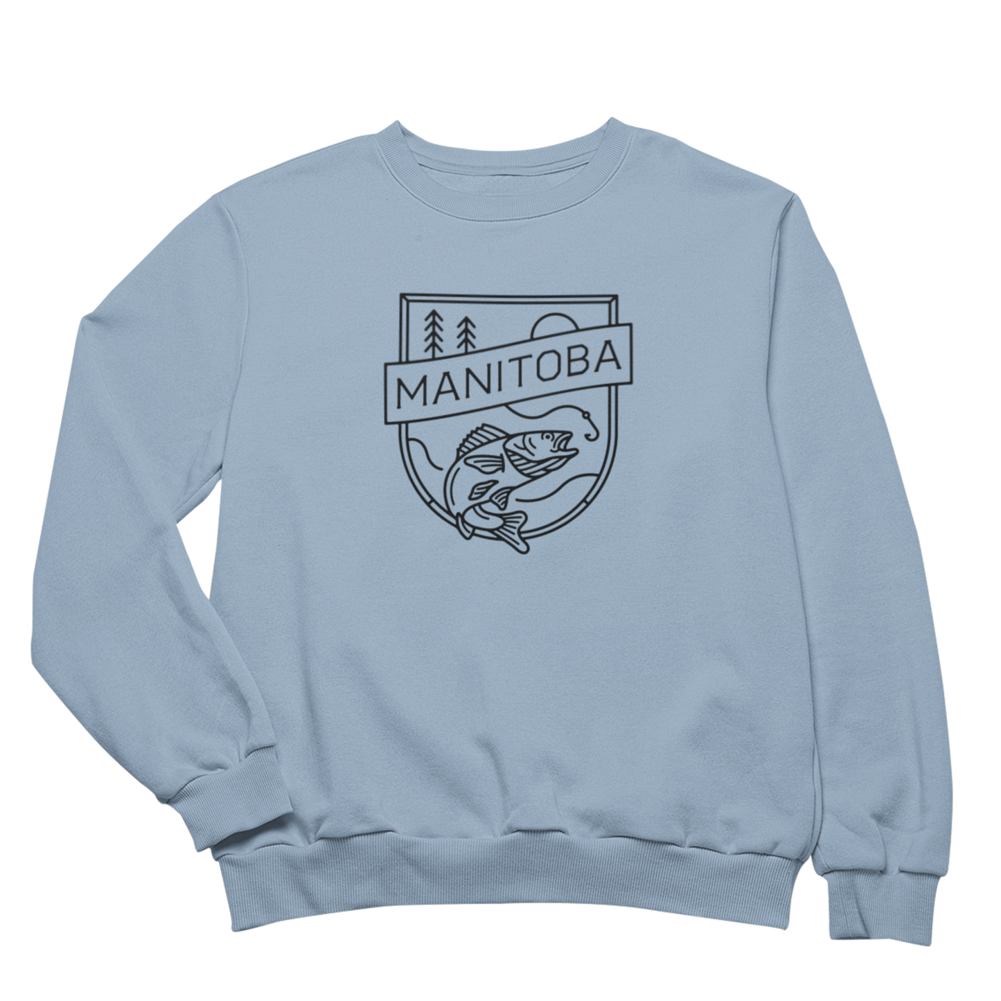 MB Angler Crewneck | Black on Slate