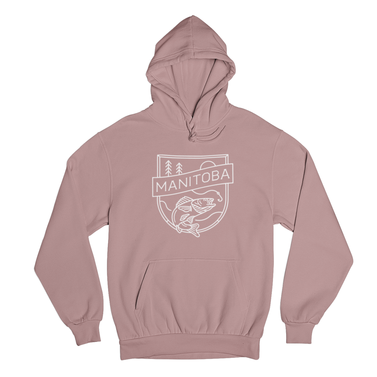 MB Angler Hoodie | White on Mauve