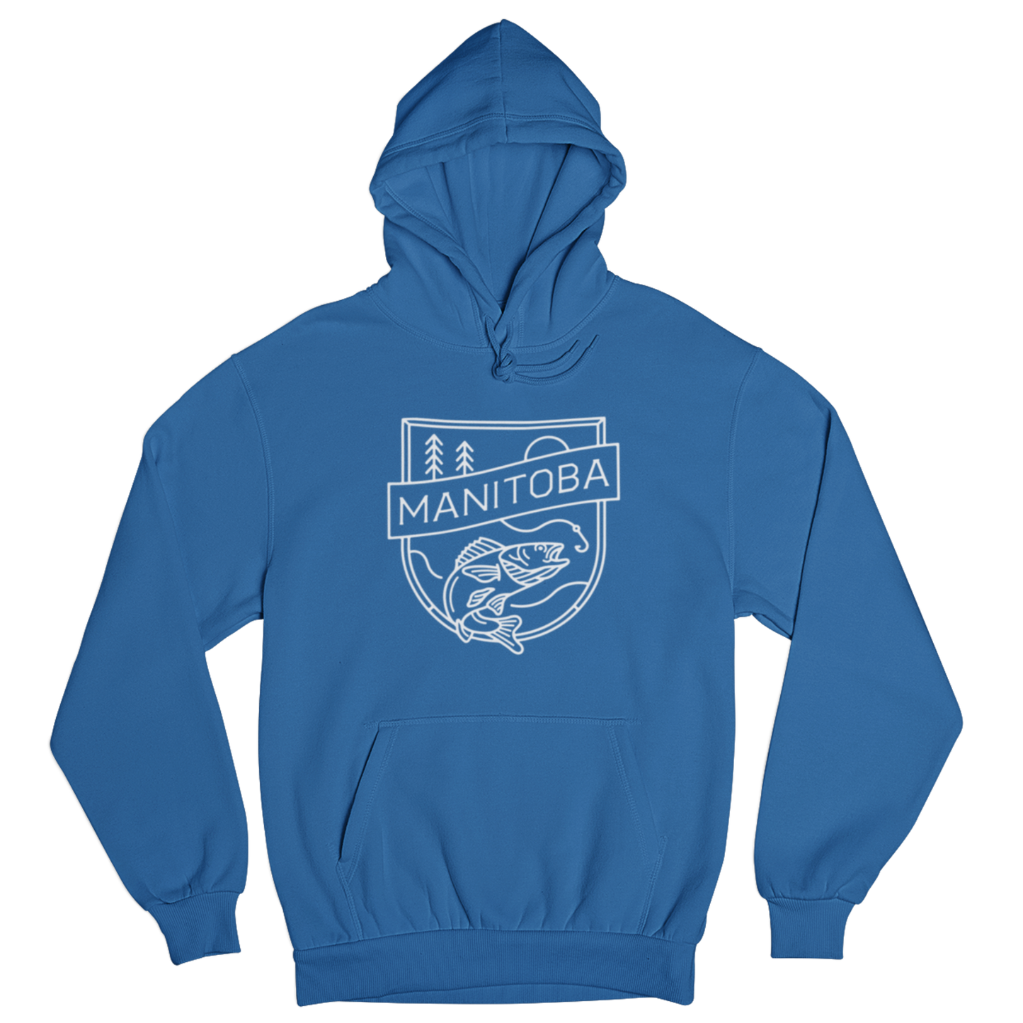 MB Angler Hoodie | White on Royal