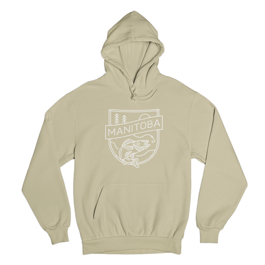 MB Angler Hoodie | White on Sandstone