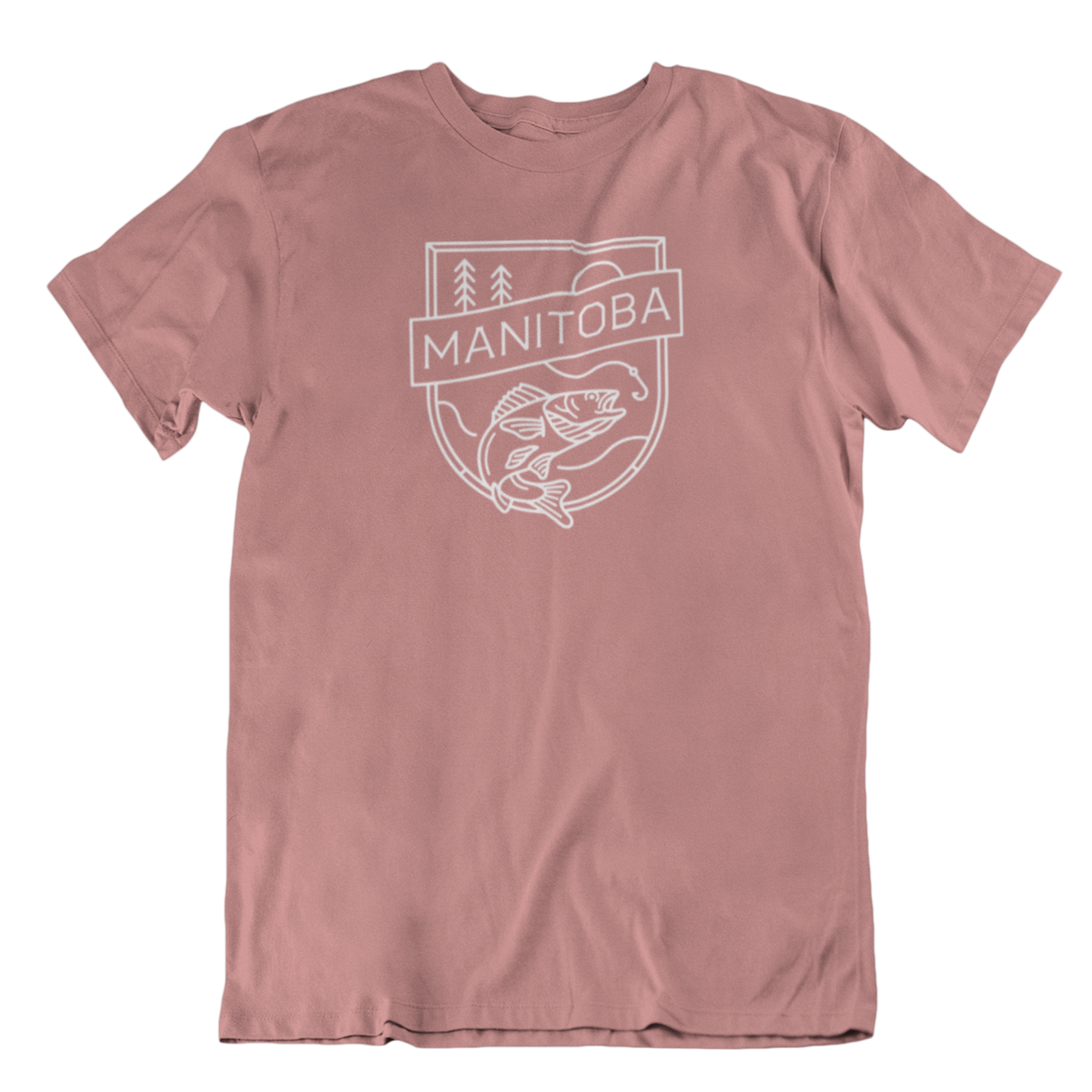 MB Angler Tee | White on Mauve