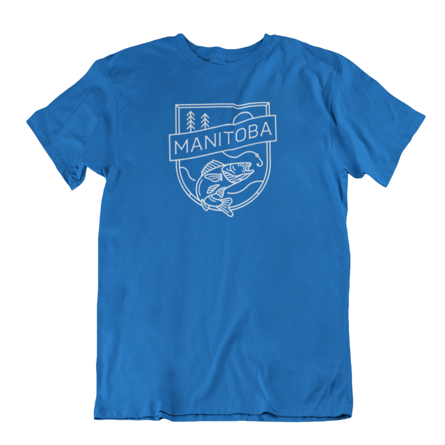 MB Angler Tee | White on Royal