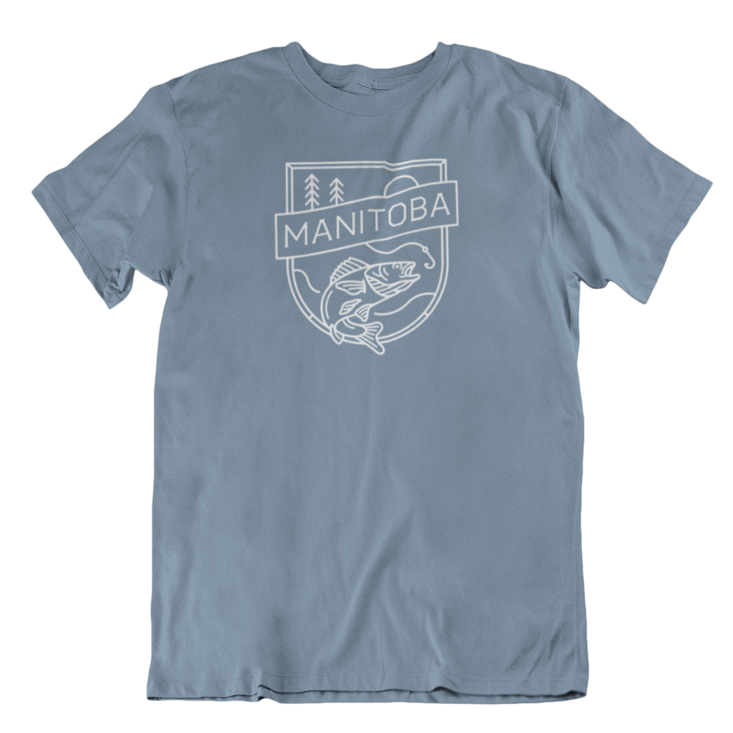 MB Angler Tee | White on Slate