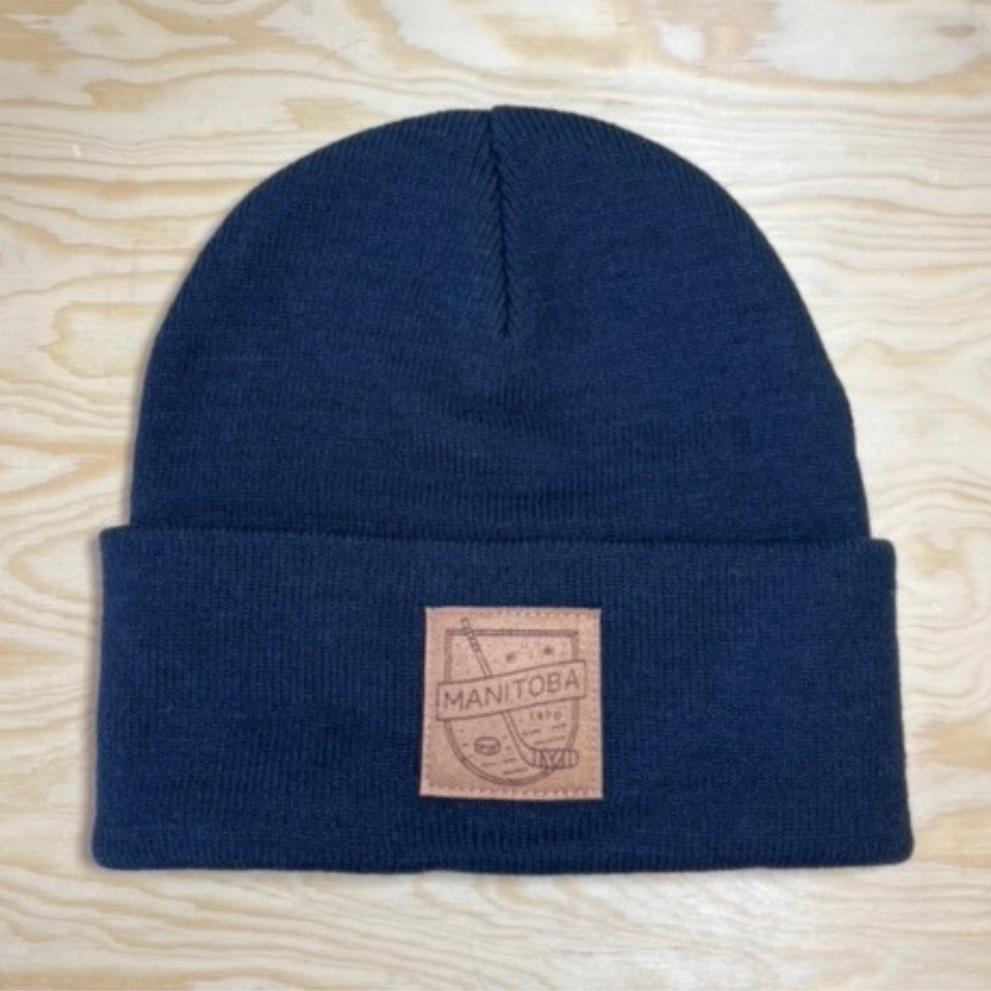 MB Hockey Toque | Natural on Navy