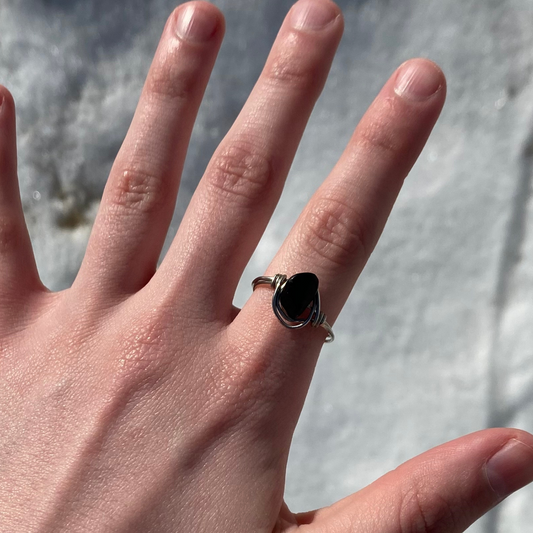 Black Quartzite Chip Ring