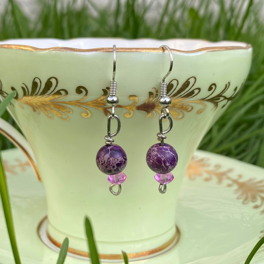 Purple Jasper Earrings