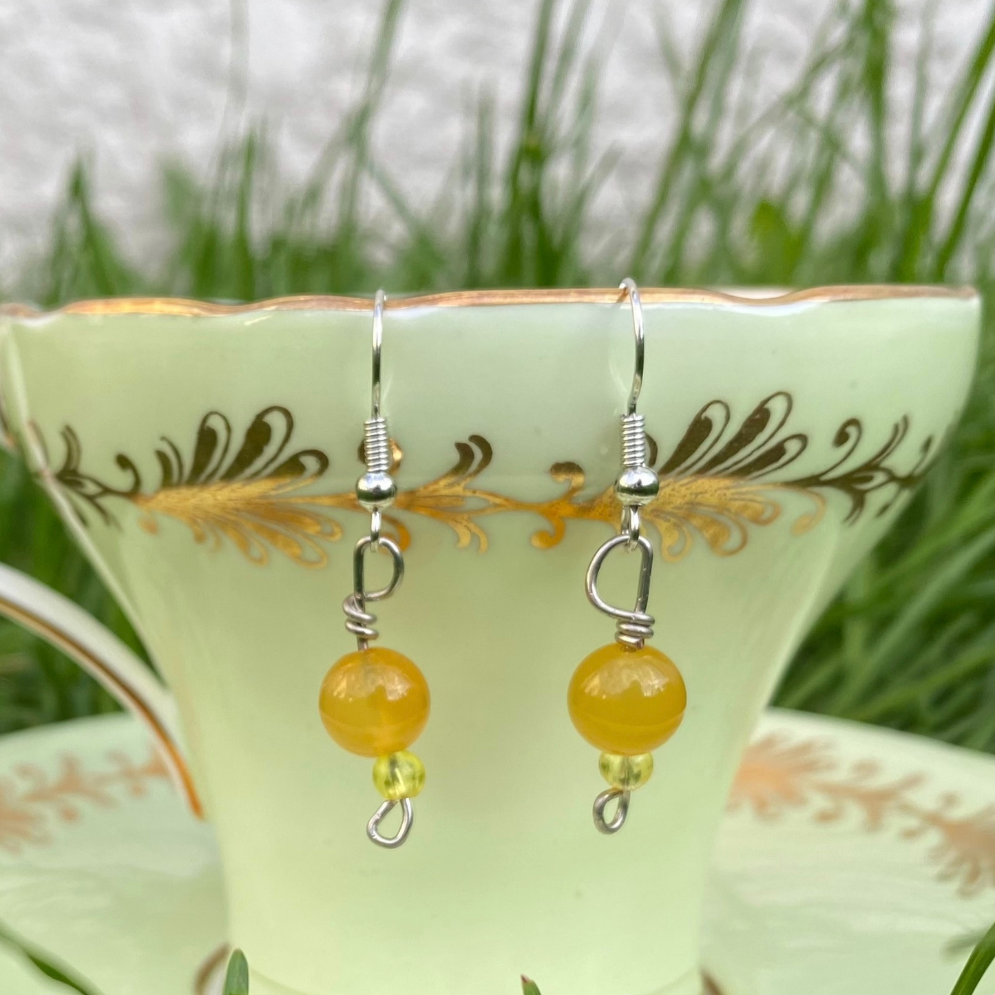 Yellow Agate Earrings