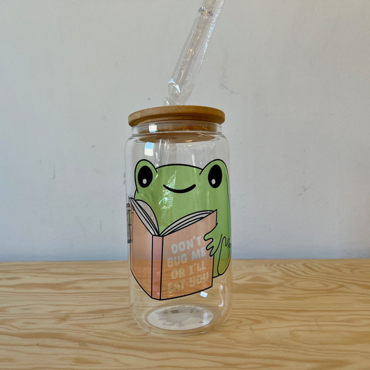 Frog Beer Can Glass
