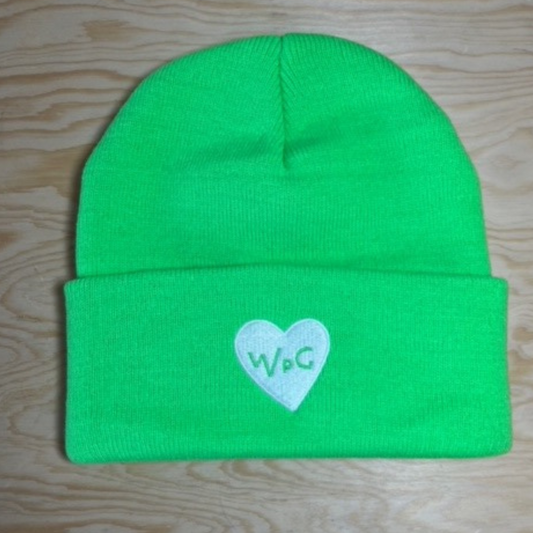 WPG Heart Toque | White on Lime