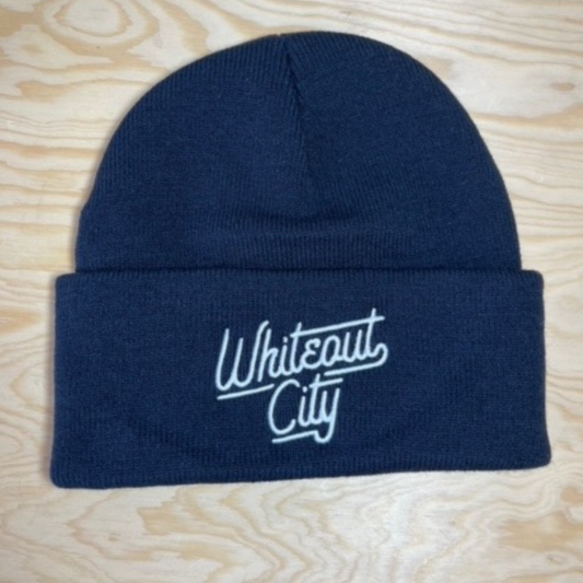 Whiteout City Toque | White on Navy