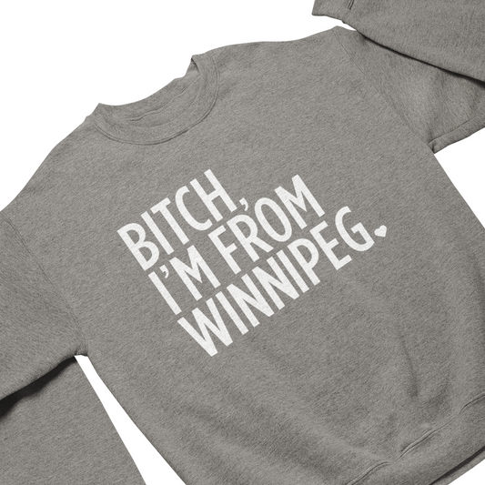 BIFW Crewneck | White on Athletic Grey