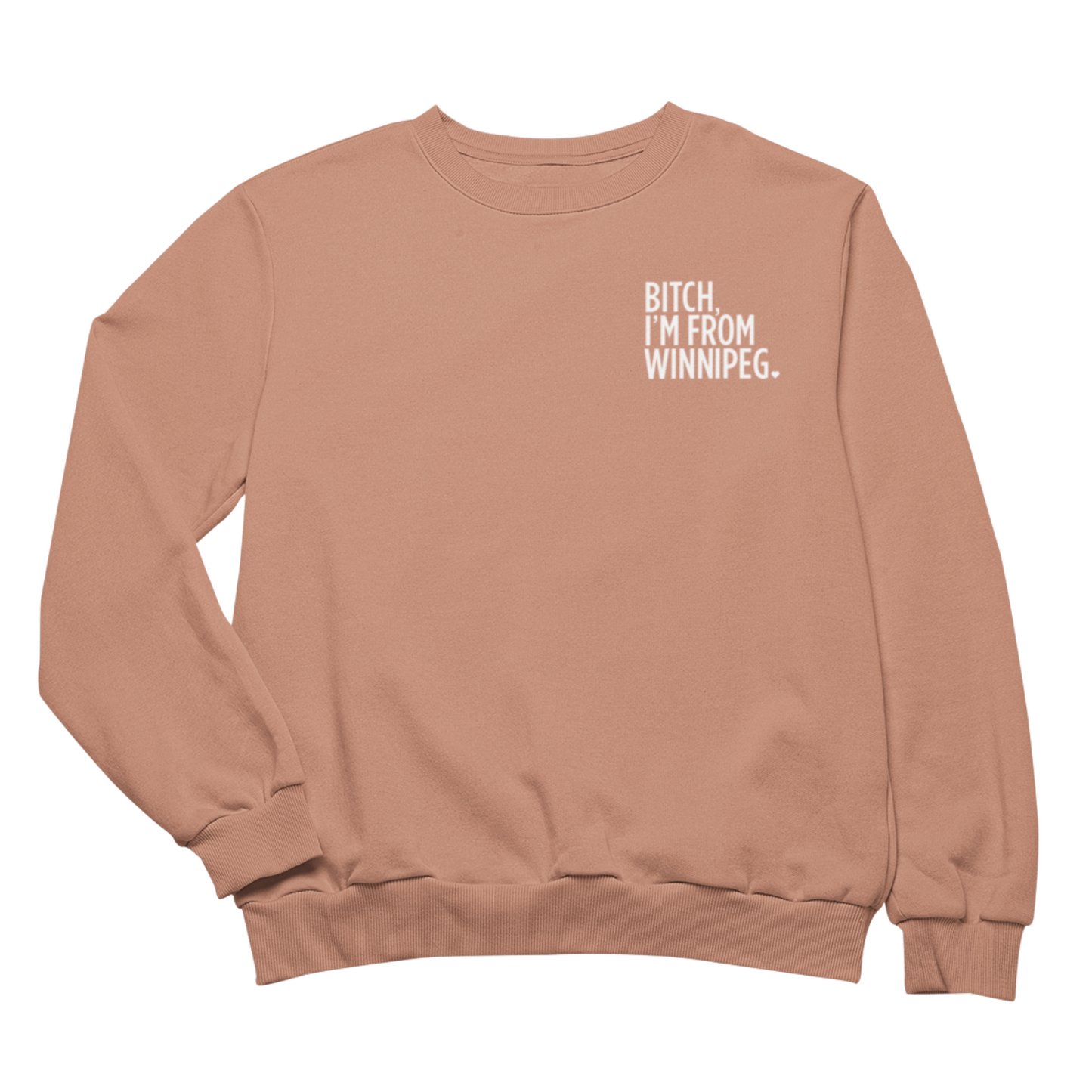 BIFW Crewneck | White on Dusty Rose