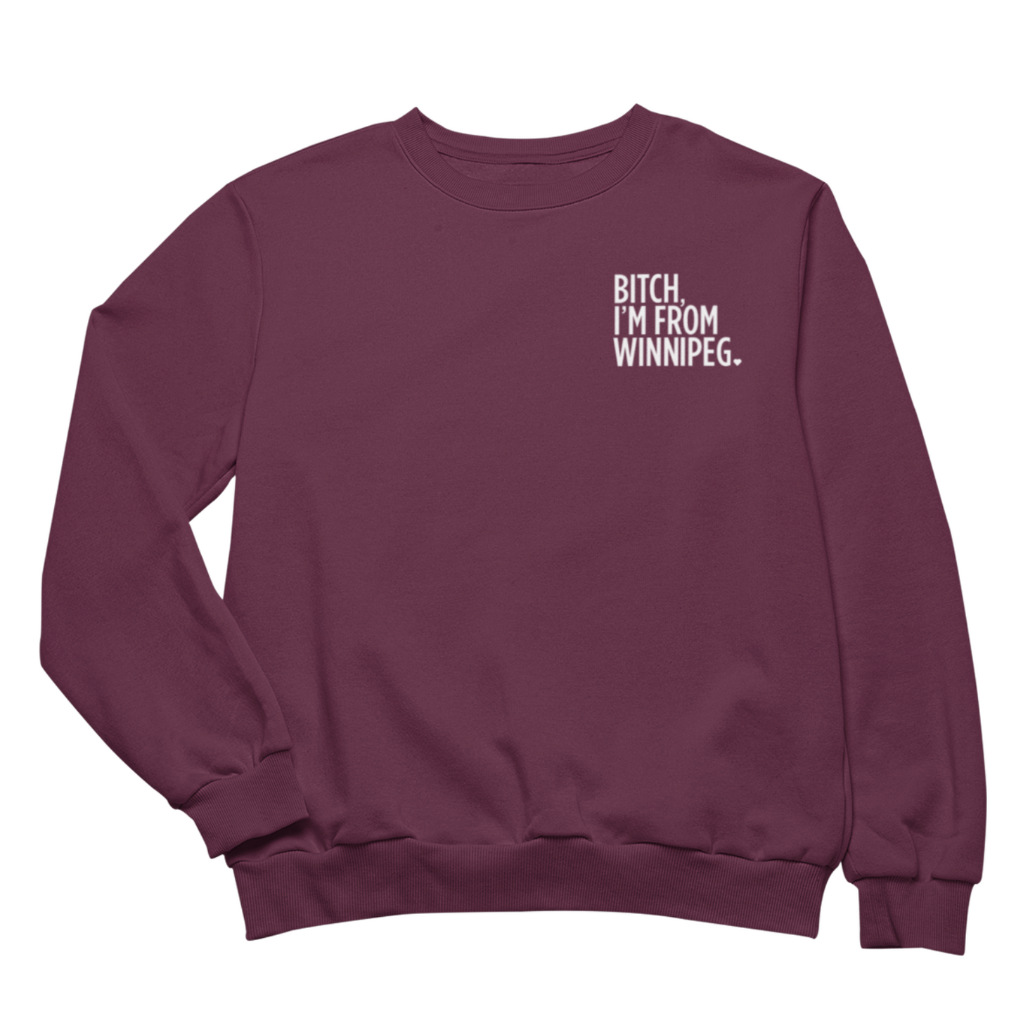 BIFW Crewneck | White on Maroon