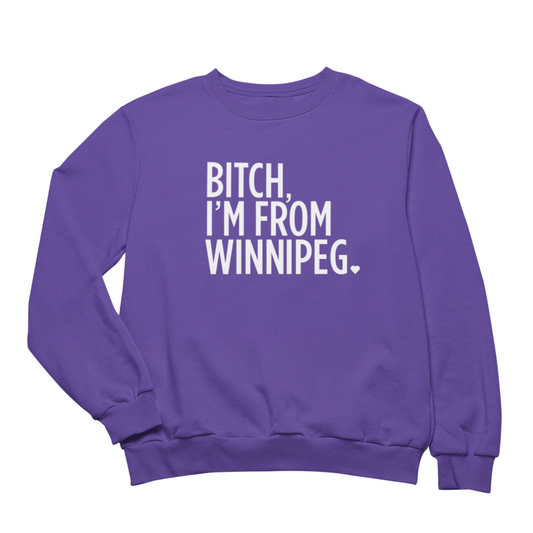 BIFW Crewneck | White on Purple