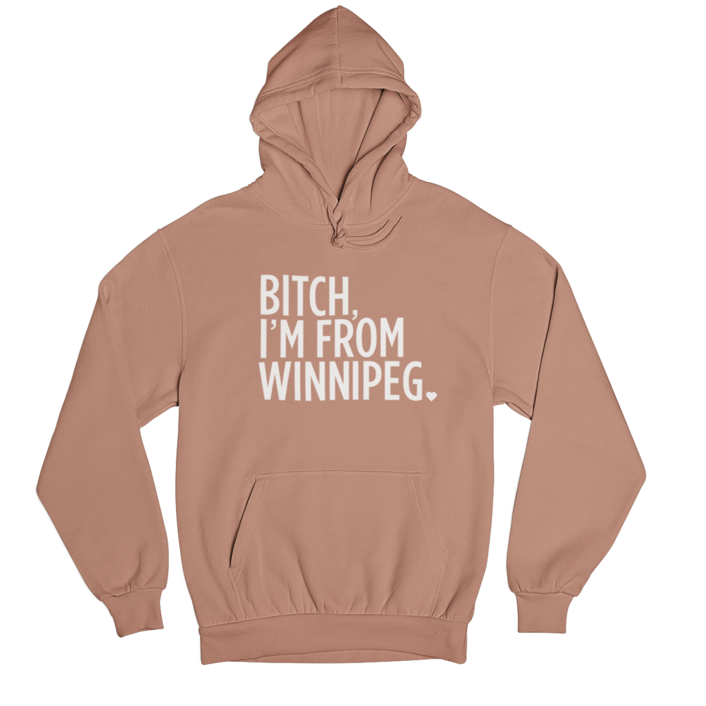 BIFW Hoodie | White on Dusty Rose