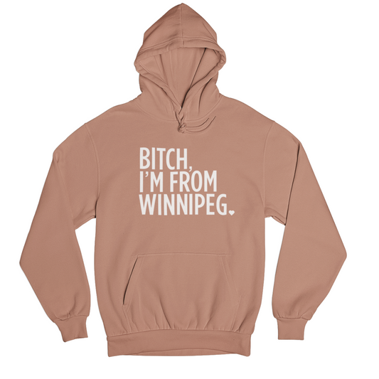BIFW Hoodie | White on Dusty Rose