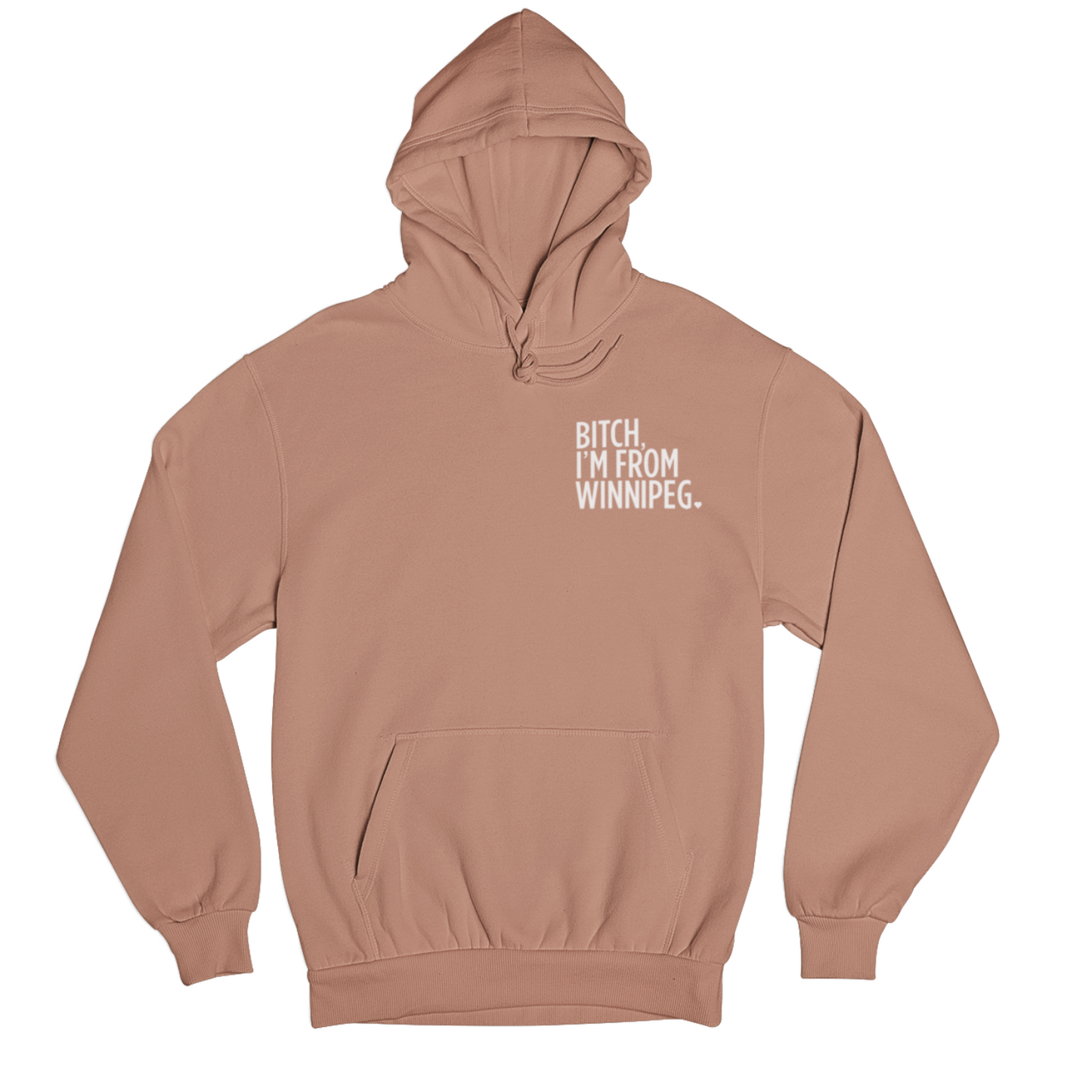 BIFW Hoodie | White on Dusty Rose