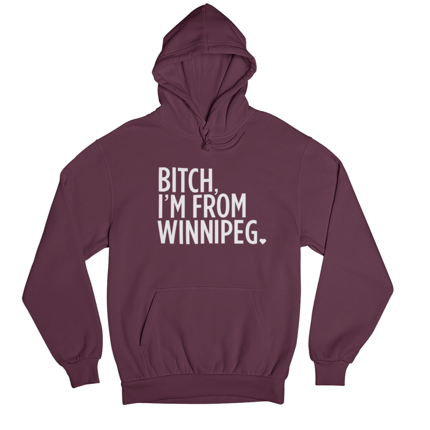 BIFW Hoodie | White on Maroon