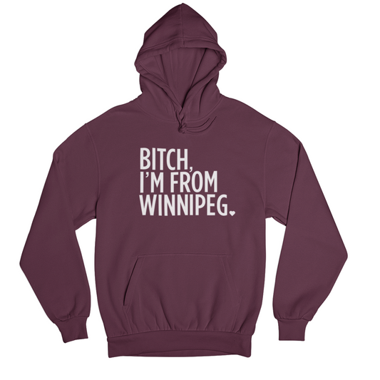 BIFW Hoodie | White on Maroon