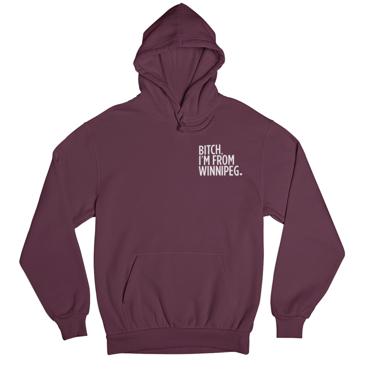 BIFW Hoodie | White on Maroon