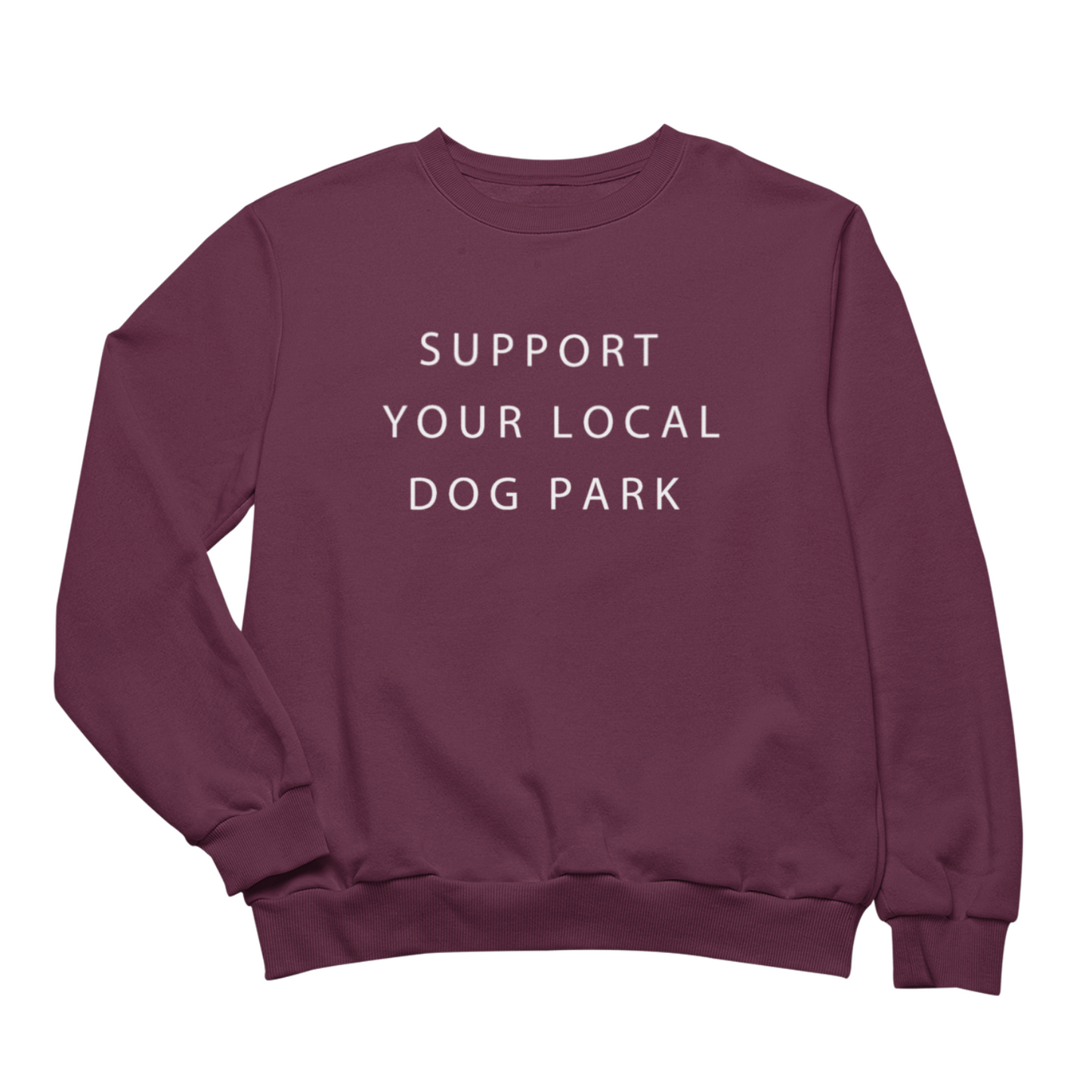 Support Your Local Dog Park Crewneck | Maroon