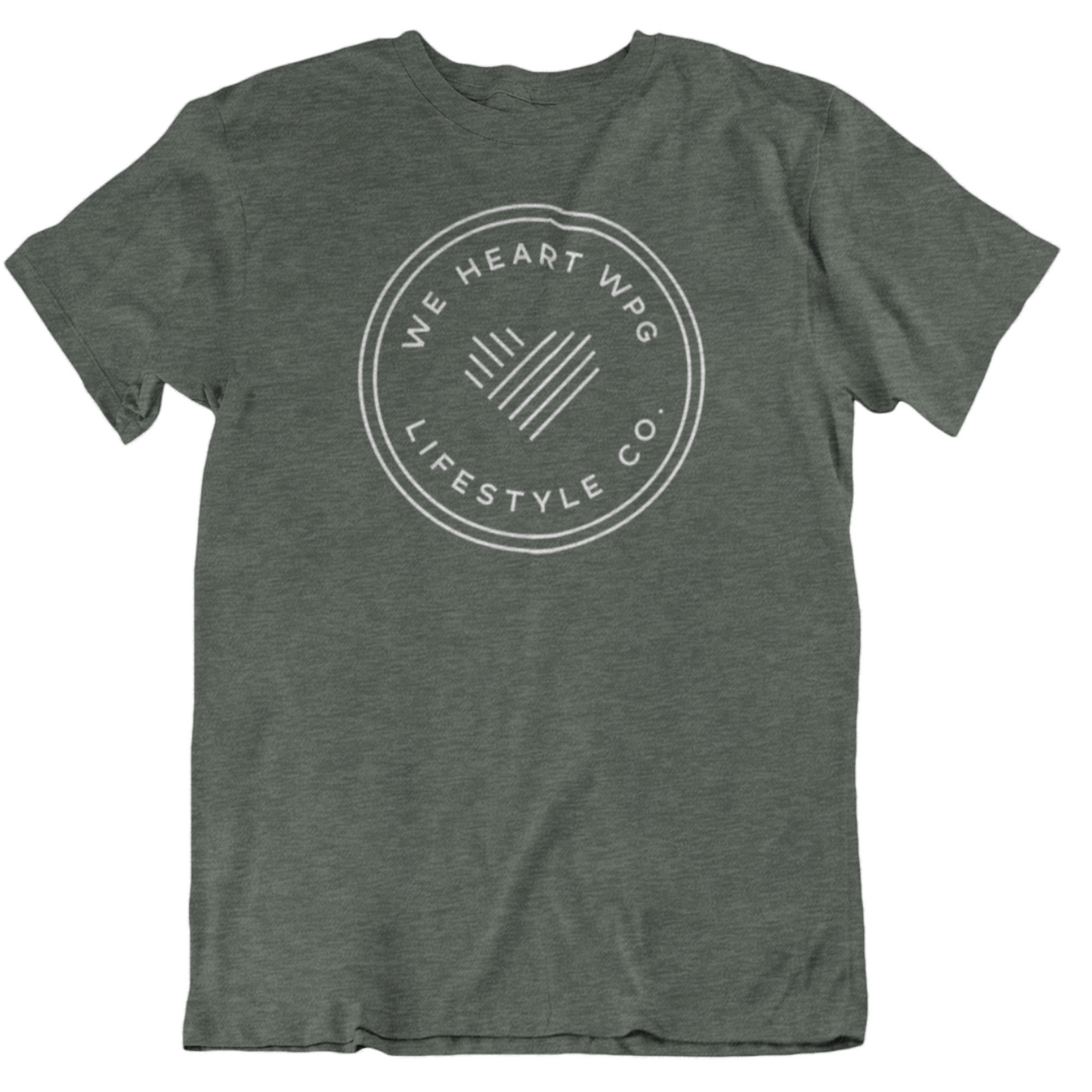WHW Lifestyle Tee | White on Heather Forest