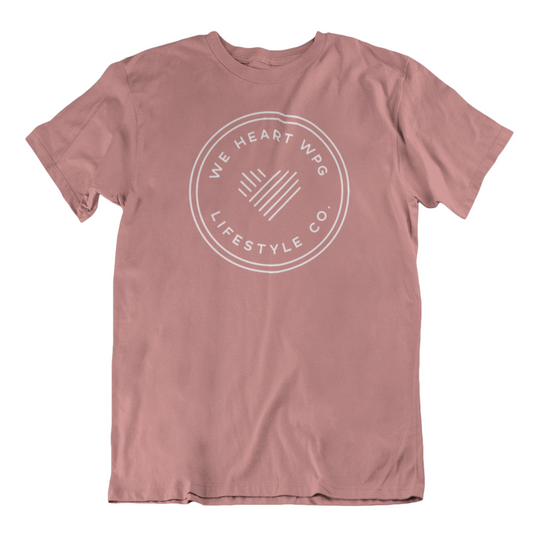 WHW Lifestyle Tee | White on Mauve