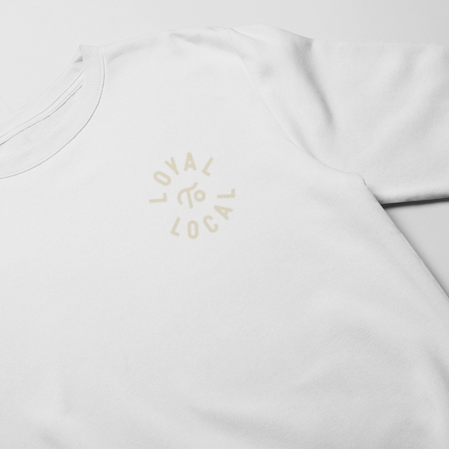 Loyal To Local Crewneck | Tan on White