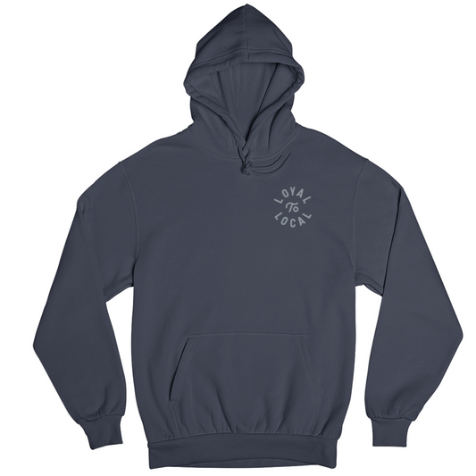 Loyal To Local Hoodie | Slate on Navy