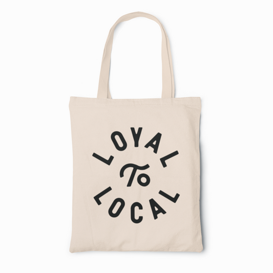 Loyal to Local Tote | Black on Natural