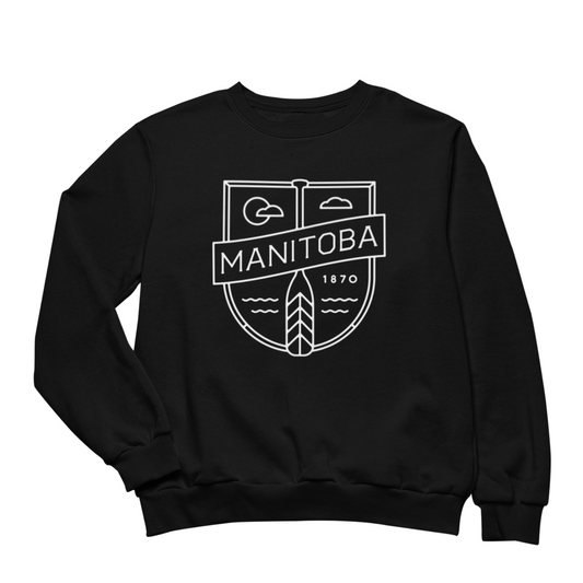 MB Cottage Crewneck | White on Black