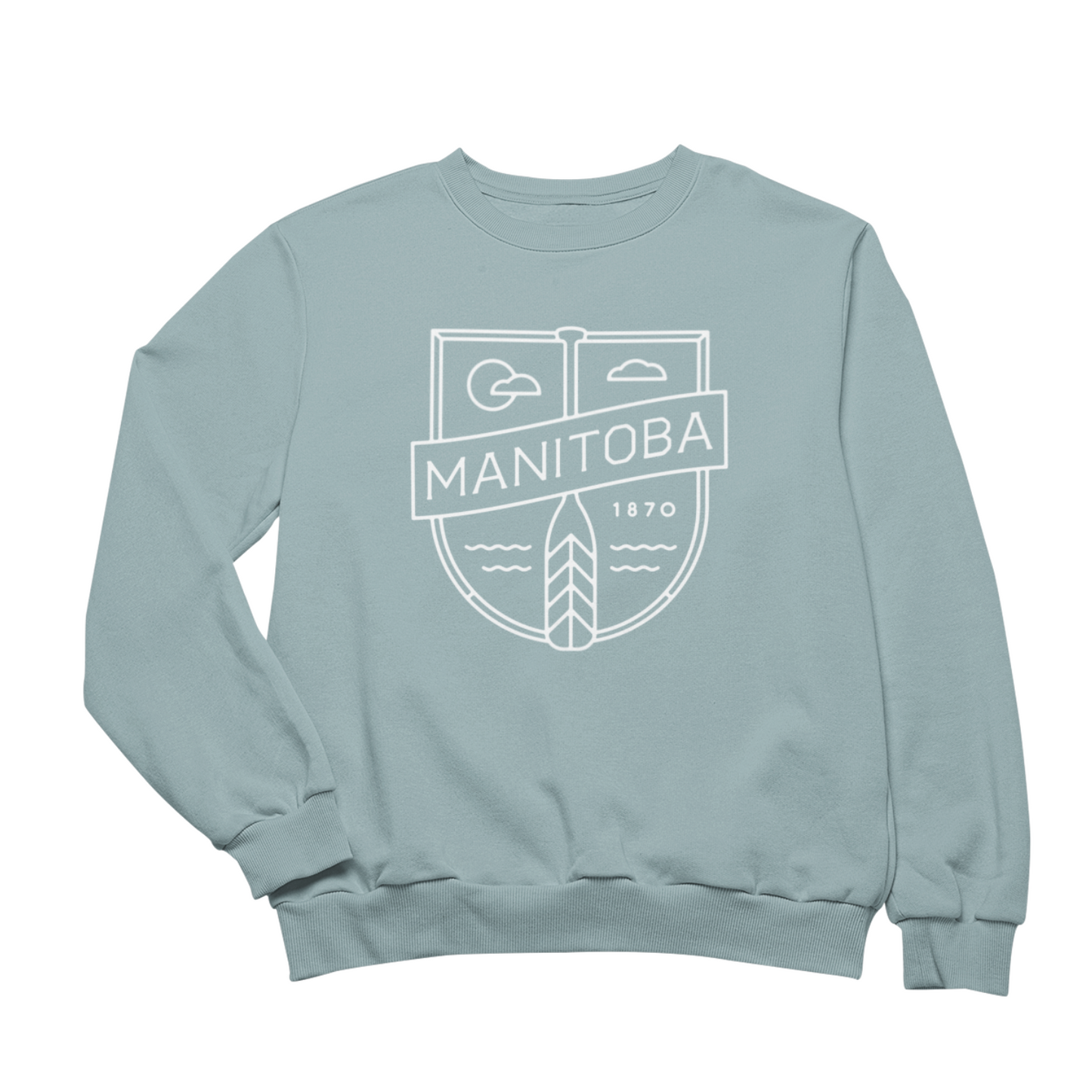 MB Cottage Crewneck | White on Sage