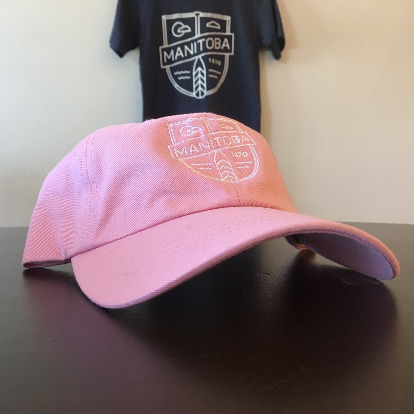 MB Cottage Dad Hat | White on Pink