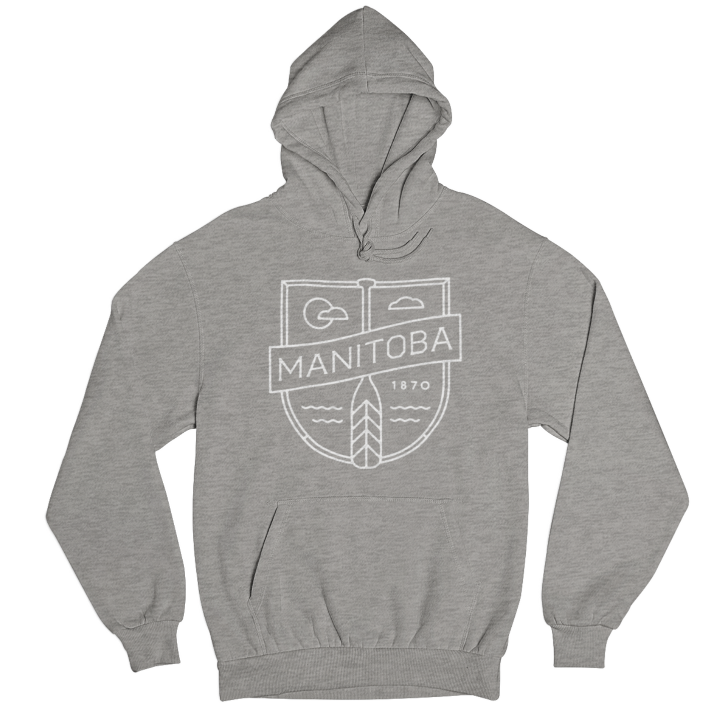 MB Cottage Hoodie | White on Athletic Grey